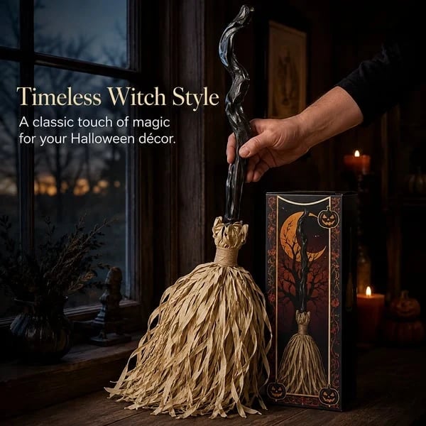 🧙♀️🧹Animated Moving Witch Broom with Light & Sound