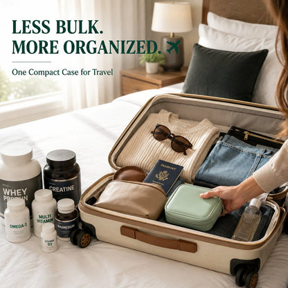 ✨2‑Week Pill Organizer Binder Case | 14 Reusable Color‑Coded Pill Pouch Travel Waterproof Medication Storage Bag for Vitamins Supplements