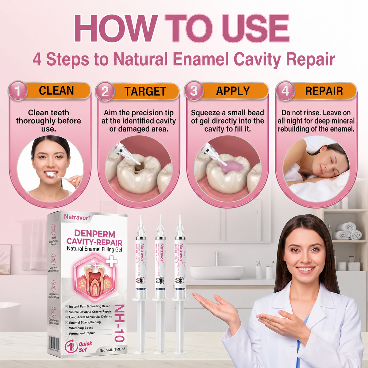 Natravor® DenPerm Cavity-Repair Natural Enamel Filling Gel
